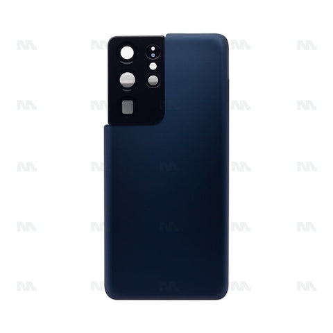 Vitre arrière pour Samsung Galaxy S21 Ultra 5G G998B avec objectif Phantom Navy OEM
