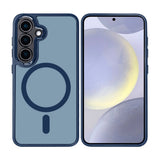 Étui Rixus Classic 04 avec MagSafe pour Samsung Galaxy S25 Plus bleu foncé