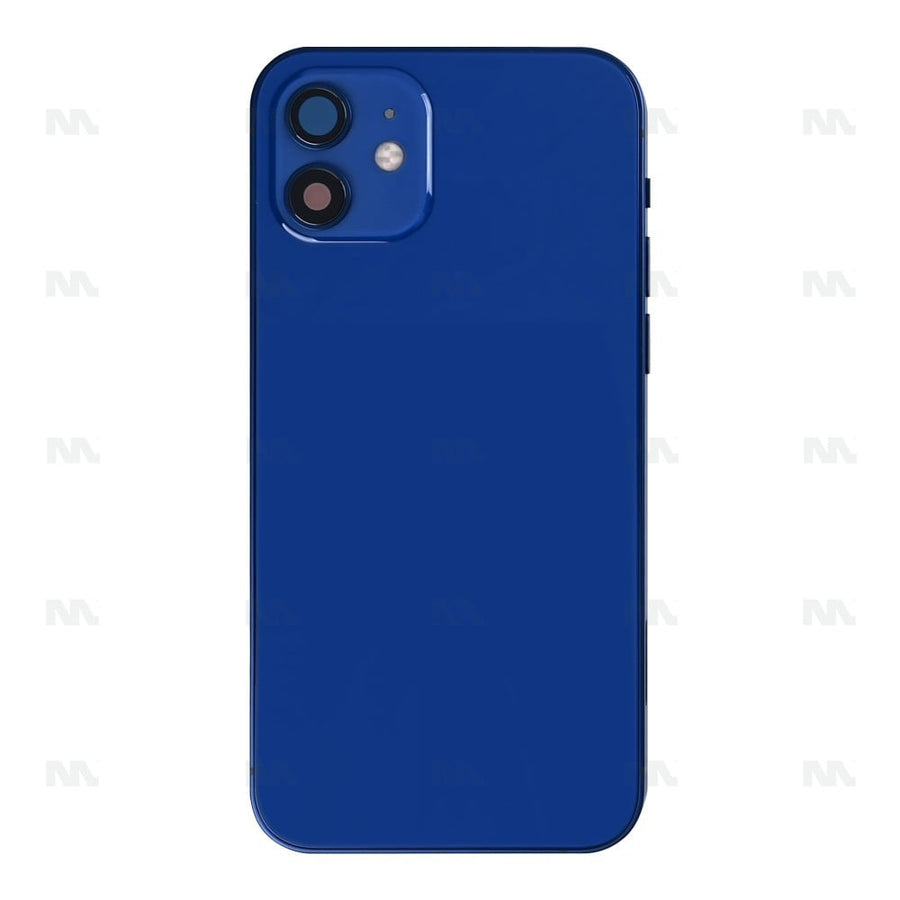 Boîtier pour Apple iPhone 12 avec petites pièces, compatible, bleu