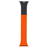 Bracelet magnétique en silicone Rixus pour Apple Watch 38 mm, 40 mm, 41 mm Orange et Midnight