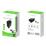 Chargeur double USB et PD Rixus RX70B avec câble USB vers USB-C noir