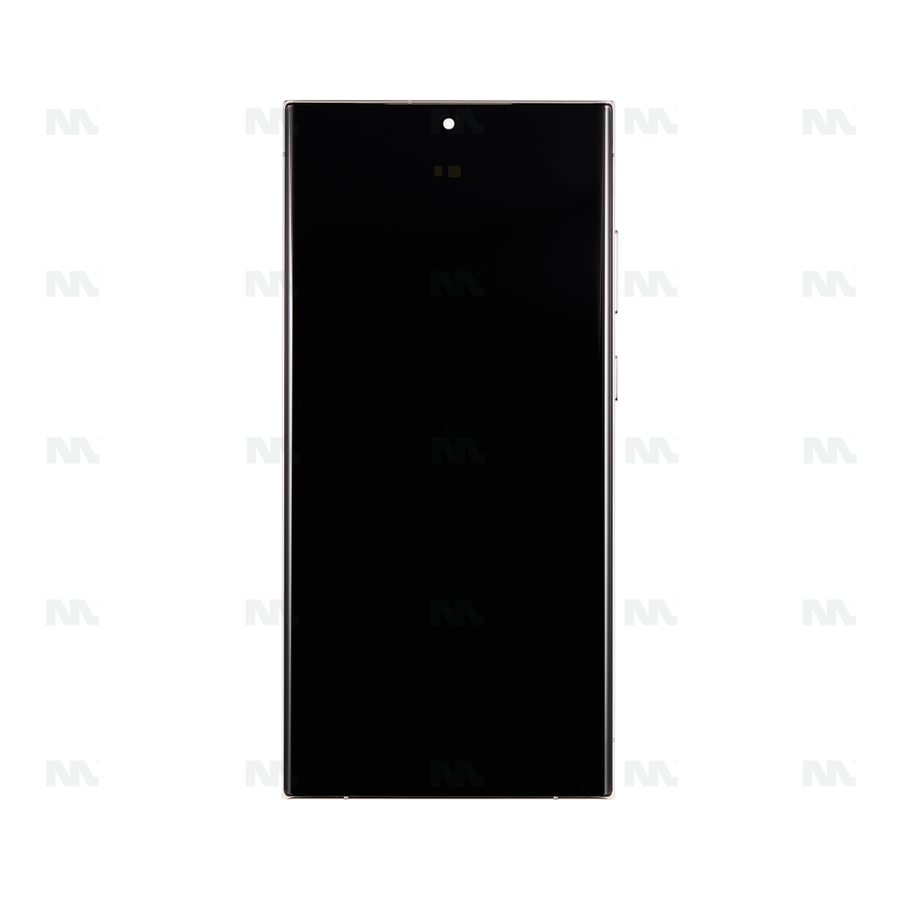 Chassis + Ecran Officiel Service Pack + Vitre pour Samsung Galaxy S23 Ultra S918B - Crème
