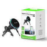 Chargeur de voiture Rixus RXWC21 MagSafe avec refroidissement par air, noir