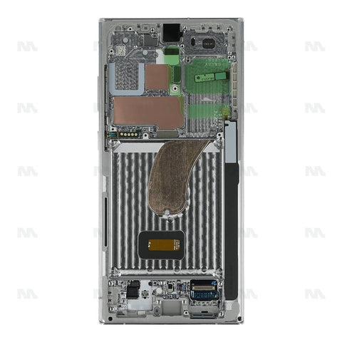 Chassis + Ecran Officiel Service Pack + Vitre pour Samsung Galaxy S23 Ultra S918B Lime - Sky Blue