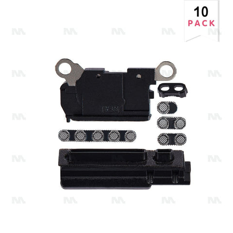 Haut-parleur et microphone Mesh Noir Titane Compatible pour Apple iPhone 15 Pro Max (10 pièces)