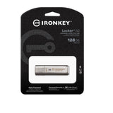 Clé USB cryptée 128 Go Kingston IronKey Locker Plus 50 AES vers Cloud - IKLP50/128 Go