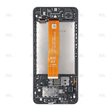 Chassis + Ecran Officiel Service Pack + Vitre pour Samsung Galaxy A12s A127F - Noir