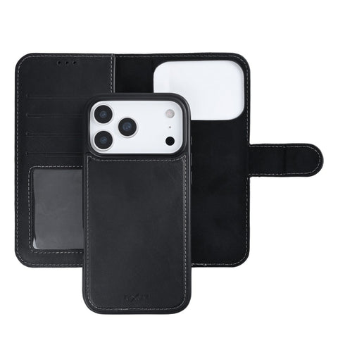 Portefeuille Magnétique Détachable Rixus Duo Pour Apple iPhone 17 Pro Max, 18 Pro Max Noir