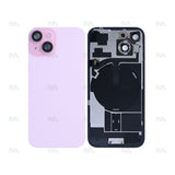 Vitre Arrière avec NFC, cadre de caméra agrandi pour Apple iPhone 15 – Rose – Reconditionné