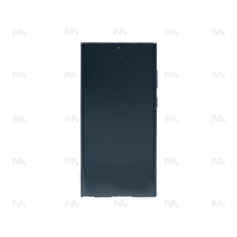Chassis + Ecran Officiel Service Pack + Vitre pour Samsung Galaxy S22 Ultra S908B Burgundy