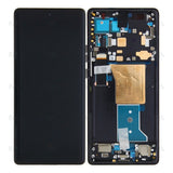 Chassis + Ecran LCD complet pour Motorola Edge 40 Pro (XT2301) (5D68C22010 / 5D68C21986) - Interstellar Black