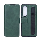 Étui portefeuille Rixus avec porte-stylo pour Samsung Galaxy Z Fold4 vert
