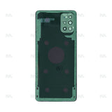 Vitre arrière pour Samsung Galaxy A71 A715F avec prisme pour objectif, couleur argent, OEM
