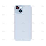Vitre Arrière sans NFC, cadre de caméra agrandi bleu Compatible pour Apple iPhone 15 Plus