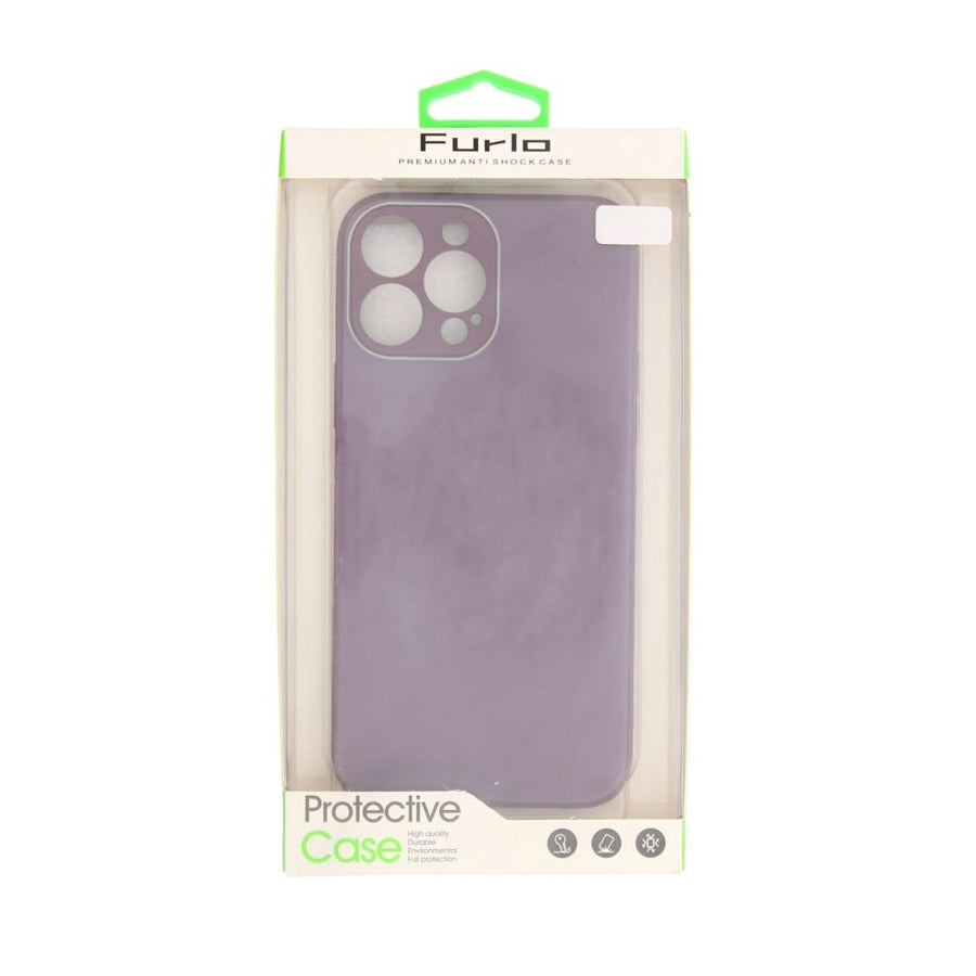 Étui protecteur brillant en TPU Furlo pour iPhone 13 - Violet foncé