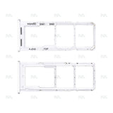 Support pour carte SIM blanc OEM pour Samsung Galaxy A04s A047F