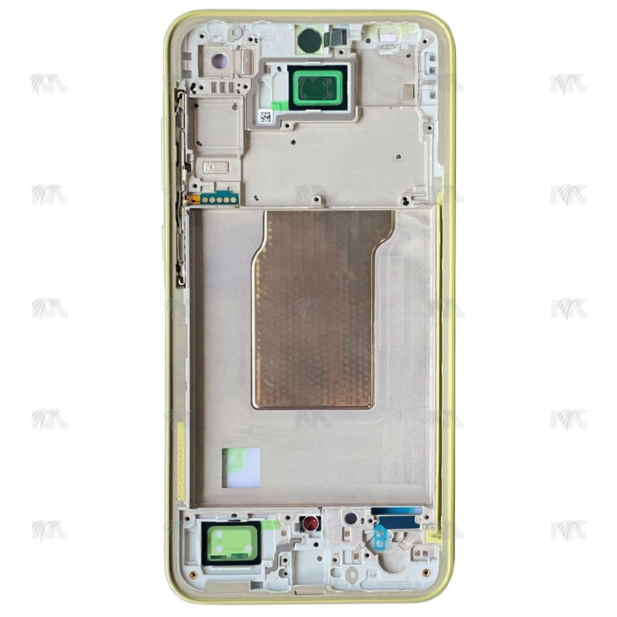 Cadre central jaune OEM pour Samsung Galaxy A35 A356B