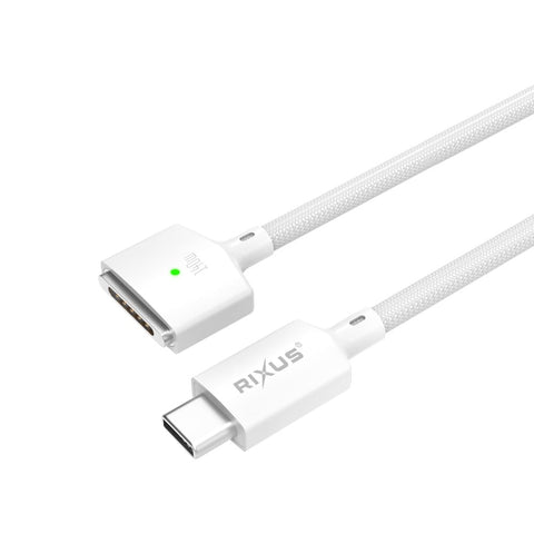 Câble Rixus RXUC140 USB-C vers MagSafe 3 140 W blanc