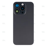 Vitre arrière avec NFC (Grand contour caméra) Compatible pour Apple iPhone 15 Pro - Titane Noir