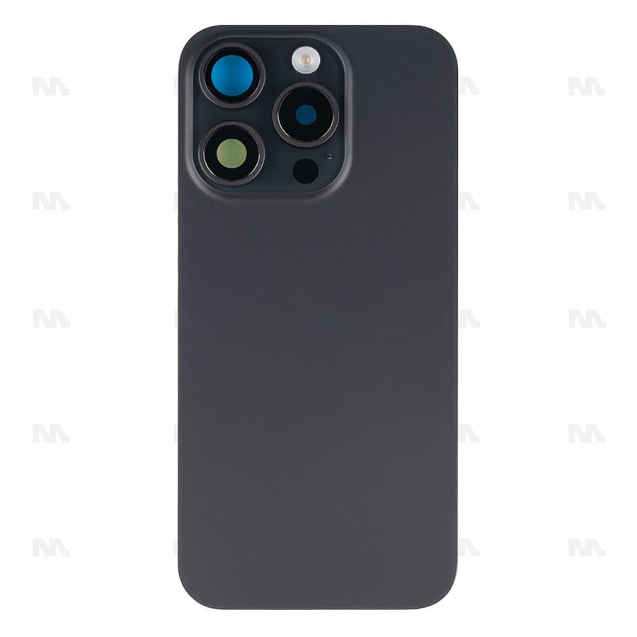 Vitre arrière avec NFC (Grand contour caméra) Compatible pour Apple iPhone 15 Pro - Titane Noir