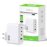 Adaptateur secteur Rixus RXHC100 GaN 100 W blanc