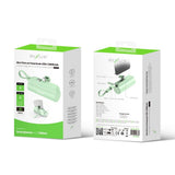 Batterie externe mini Rixus RXPB98G Click-On USB-C 5000 mAh verte