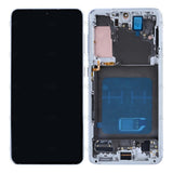 Chassis + Ecran Soft-OLED pour Samsung Galaxy S21 G991B - Phantom White