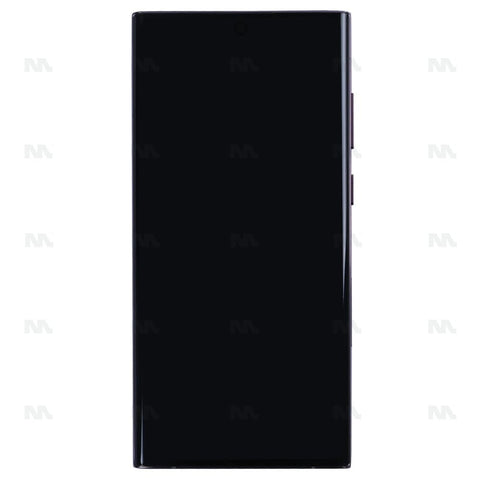 Chassis + Ecran Soft-OLED pour Samsung Galaxy S22 Ultra S908B - Burgundy