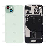 Vitre Arrière sans NFC, cadre de caméra agrandi Vert Compatible pour Apple iPhone 15