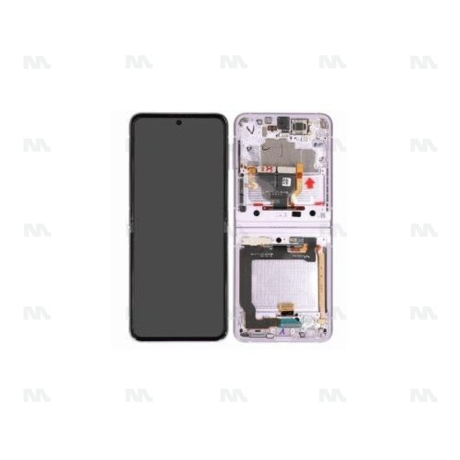Chassis + Ecran Officiel Service Pack + Vitre pour Samsung Galaxy Z Flip3 F711B Lavender