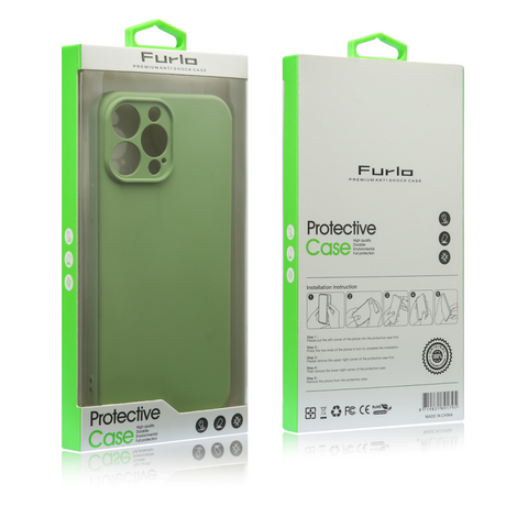 Étui de protection Furlo Slim en TPU pour iPhone 12 - Vert clair