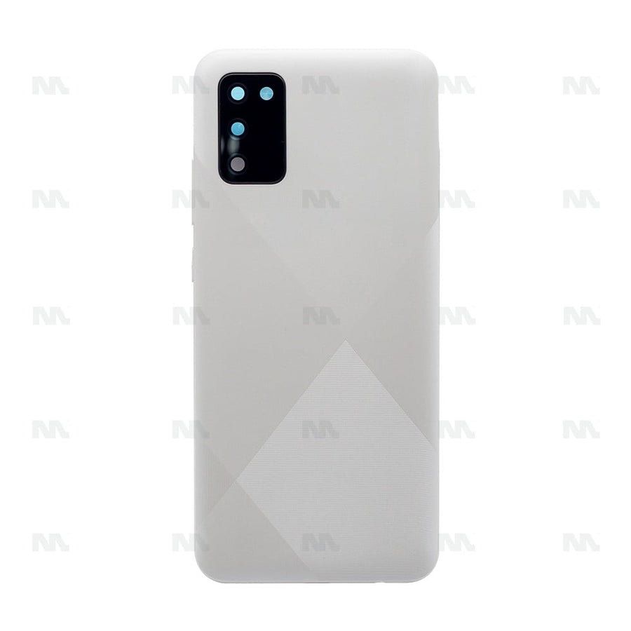 Vitre arrière pour Samsung Galaxy A02s A025F avec objectif blanc OEM