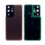 Vitre arrière pour Samsung Galaxy S21 Ultra 5G G998B avec objectif Phantom Brown OEM