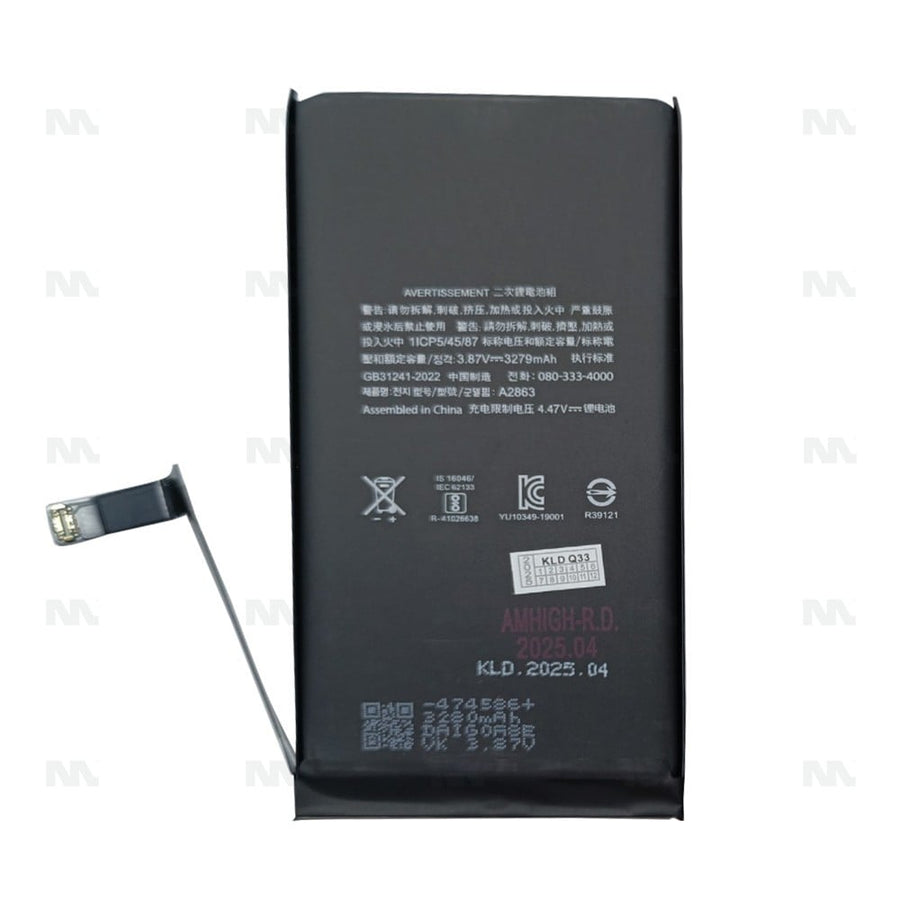 Batterie avec diagnostic (santé batterie visible) pour Apple iPhone 14 (Battery) - OEM