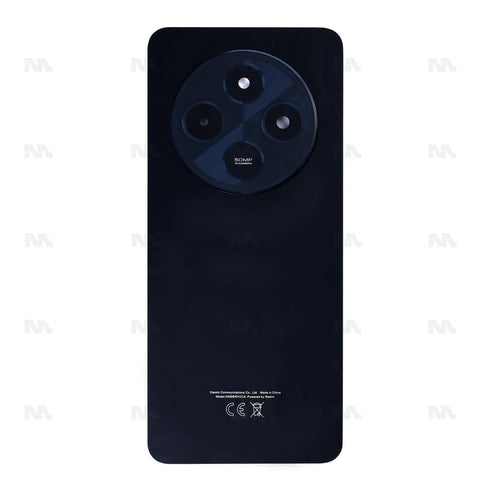 Vitre arrière pour Xiaomi Redmi 14C 4G avec objectif, noir nuit, OEM