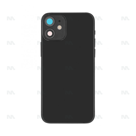 Boîtier pour Apple iPhone 12 avec petites pièces - Noir - OEM