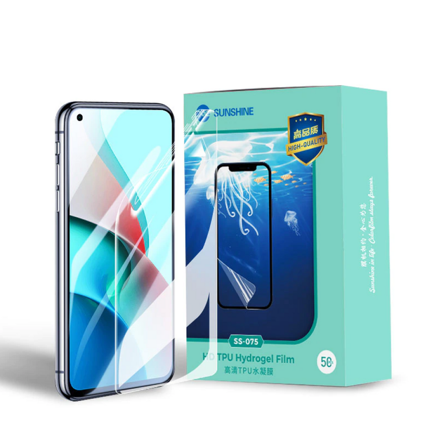 Film hydrogel ultra-transparent Sunshine SS-075 HD TPU 4K (50 pièces)