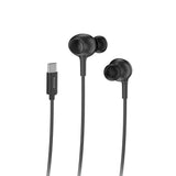 Écouteurs filaires USB-C Rixus RXHD56C avec microphone, noir