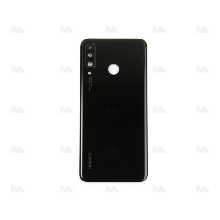 Vitre arrière pour Huawei P30 Lite avec objectif - Noir minuit