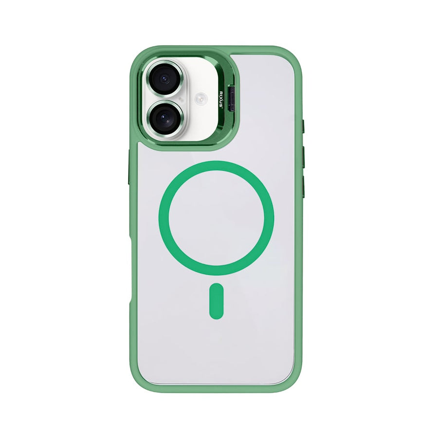 Étui Rixus Classic 03 avec MagSafe pour Apple iPhone 16 Plus vert clair