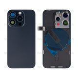 Vitre arrière avec NFC (Grand contour caméra) Compatible pour Apple iPhone 15 Pro - Titane Bleu