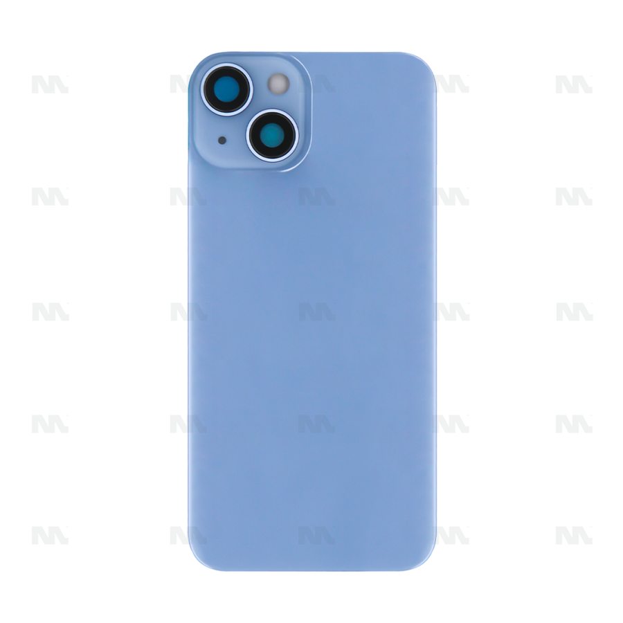 Vitre Arrière sans NFC pour Apple iPhone 14, cadre d'appareil photo agrandi Bleu Compatible