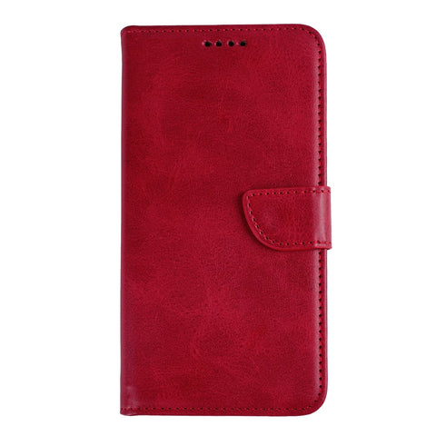 Rixus Bookcase pour Apple iPhone 16e Rouge foncé